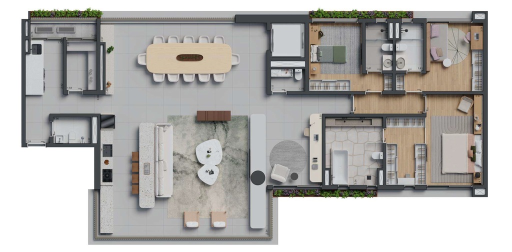Biotique Ibirapuera: 3 dorm 248m² opção