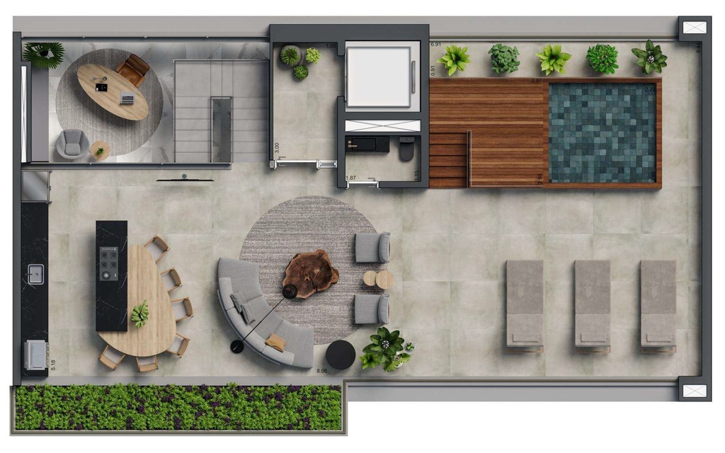 Biotique Ibirapuera: 3 dorm 360m² cobertura duplex superior