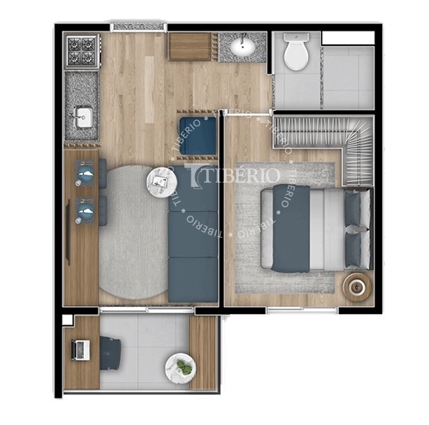 Blend Saúde: 1 dorm 30m²