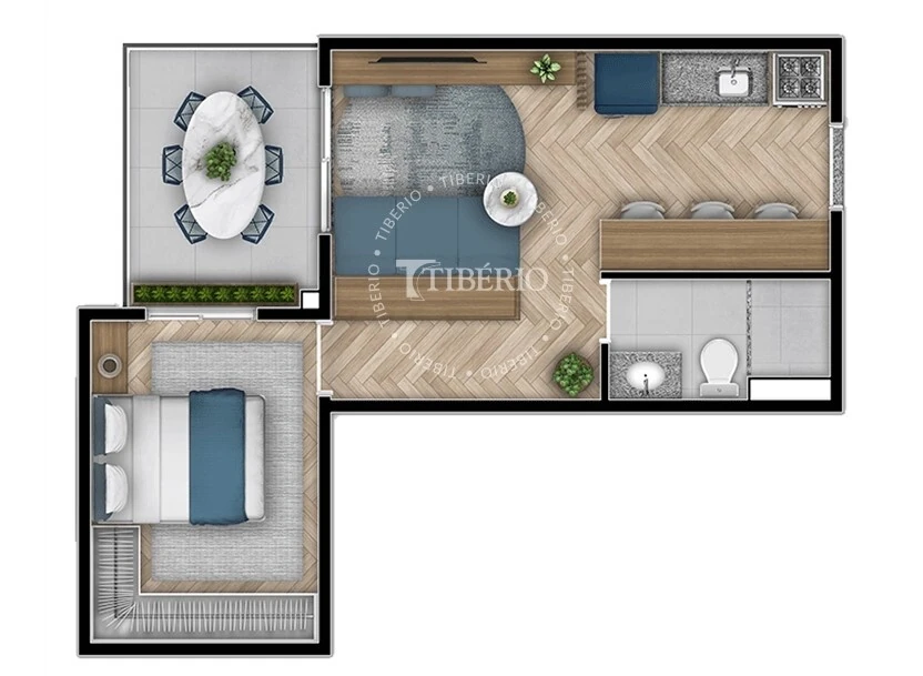 Blend Saúde: 1 dorm 39 62m²