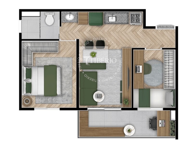 Blend Saúde: 2 dorm 42 02m²