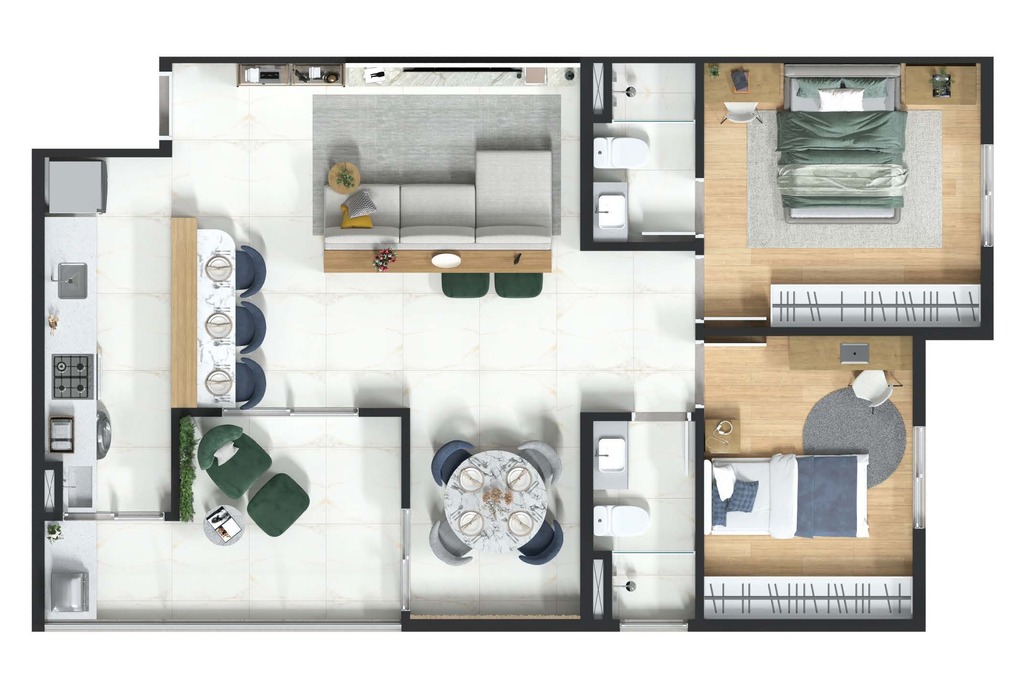 Blume Nazaré São Bernardo: 2 dorm 70m² opção