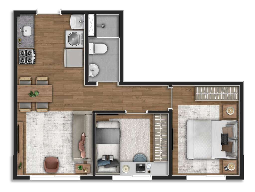 Bosque Ipiranga Fase 2: 2 dorm 38m²