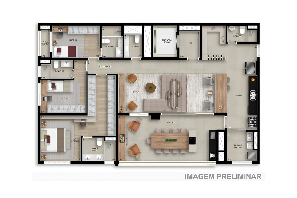 Bosque Santa Cruz by Diálogo Residences: 3 dorm 169m²