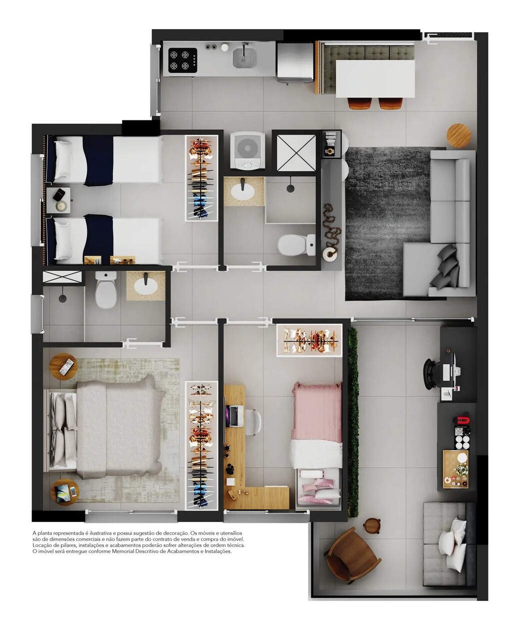 Breeze Bosque da Saúde: 3 dorm 61m²