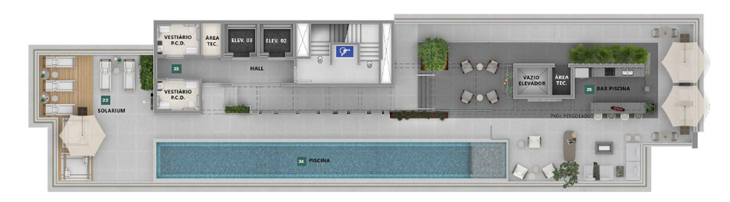 Brisea Moema: Pavimento rooftop