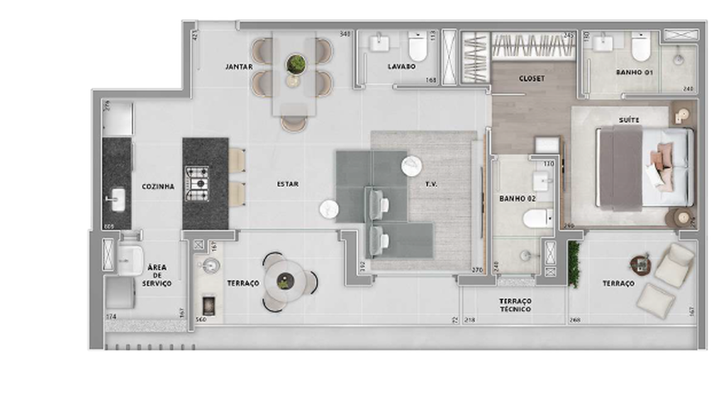 Brisea Moema: 1 dorm 81m² opção