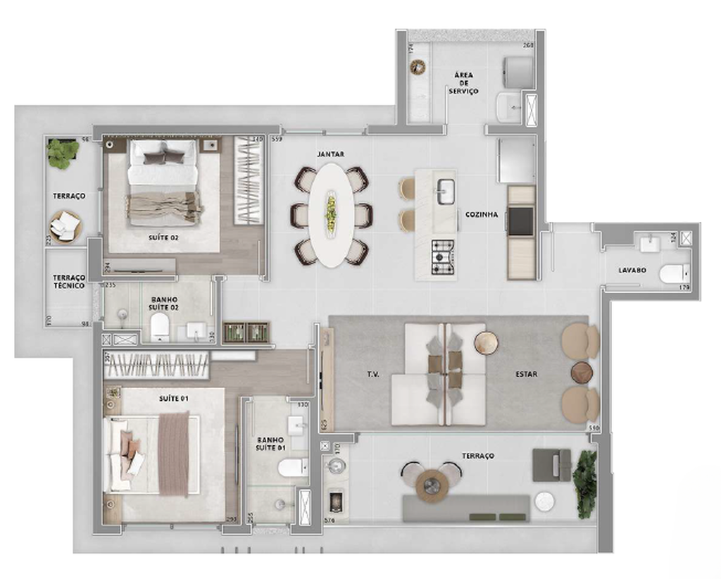 Brisea Moema: 2 dorm 105m² opção