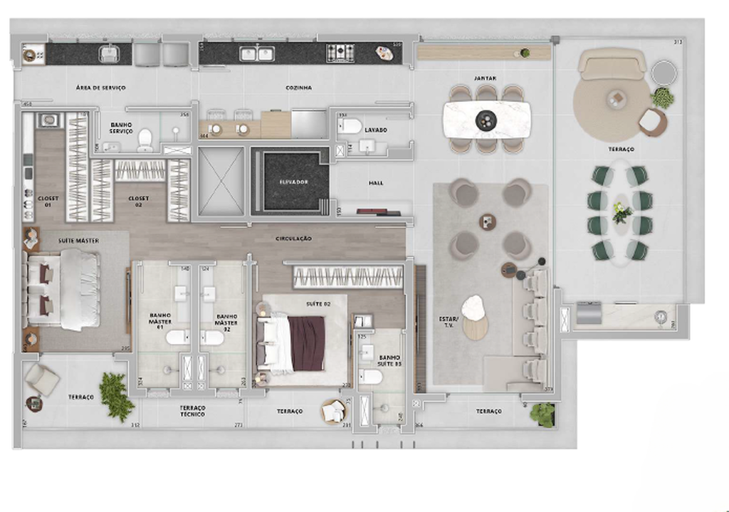 Brisea Moema: 2 dorm 174m² opção