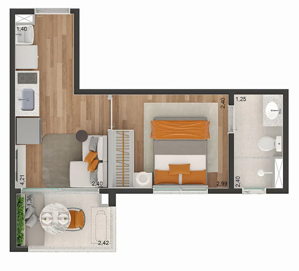 Planta do Brooklin Sky Home Tower