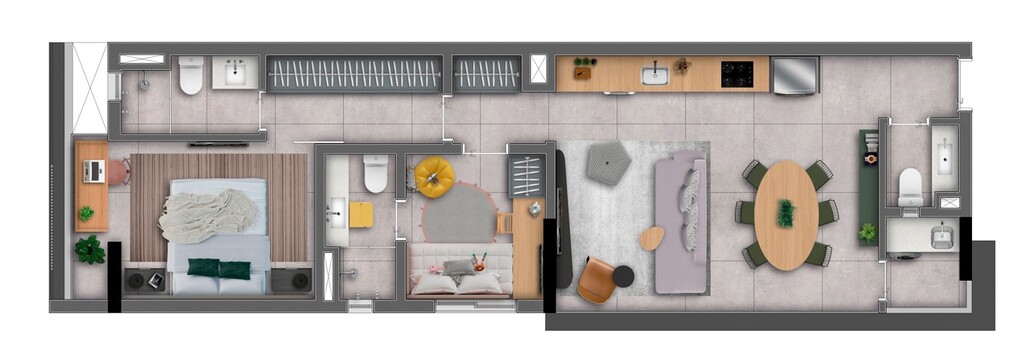 Canto Sabiá Moema: 2 dorm 68m² opção