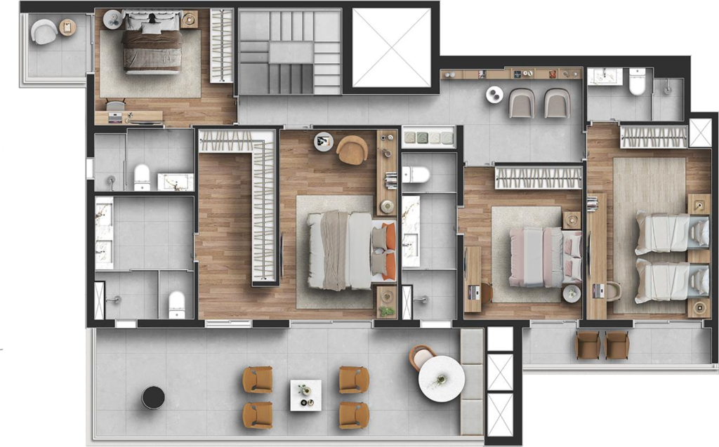 Capitolo by Piero Lissoni: 4 dorm 363m² duplex superior
