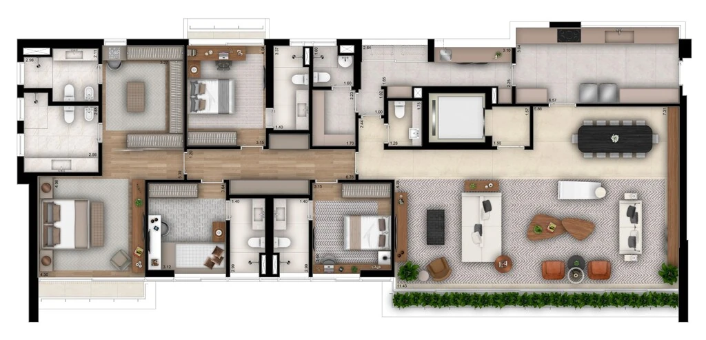Casa Brasileira Itaim: 4 dorm 293m²