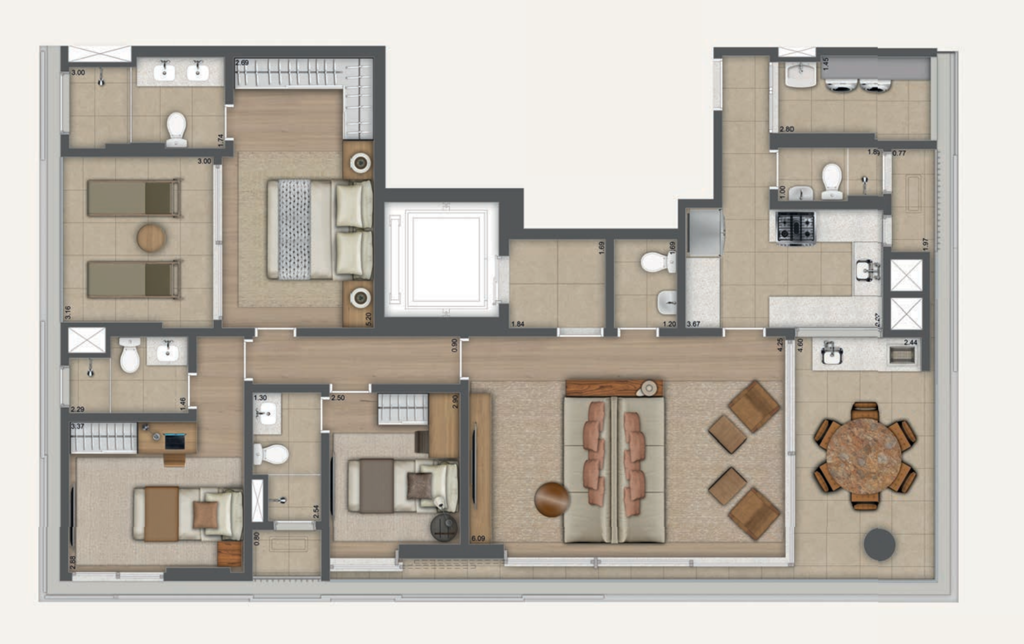Casa Jardins Jaú by You: 3 dorm 145m²