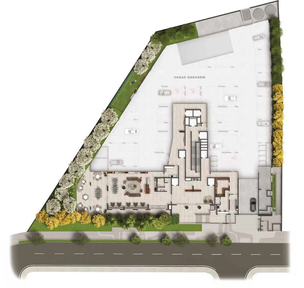 Casa Nacional Eztec: Pavimento térreo