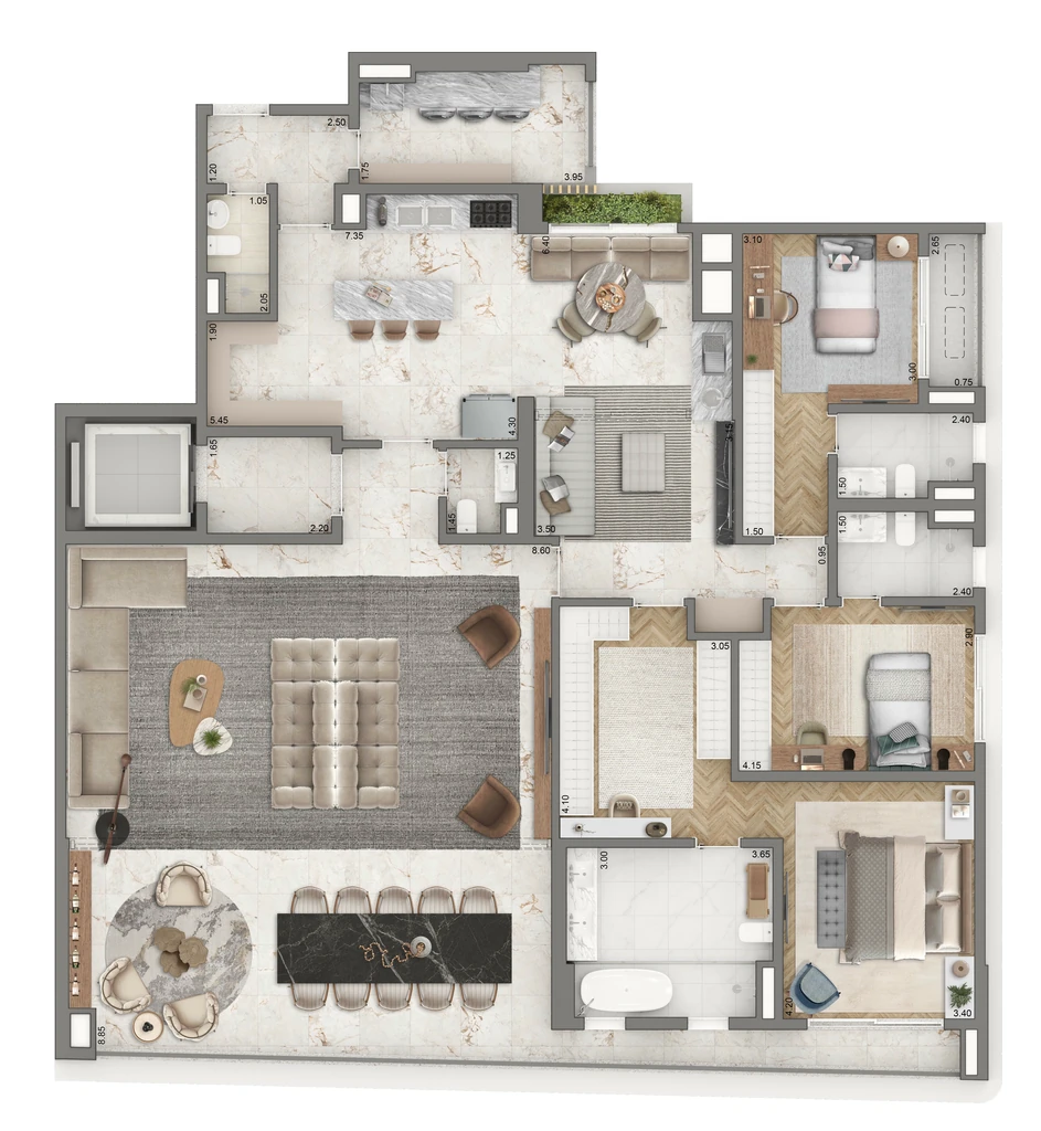 Casa Senses: 3 dorm 251m² opção