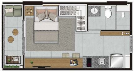 Constantino Campo Belo: 1 dorm 25m² studio nr