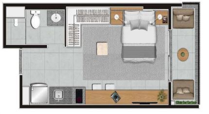 Constantino Campo Belo: 1 dorm 27m² studio nr