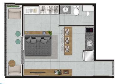 Constantino Campo Belo: 1 dorm 31m² studio nr