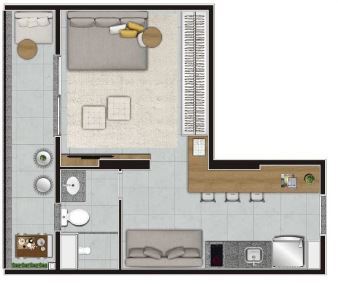 Constantino Campo Belo: 1 dorm 34m² studio nr