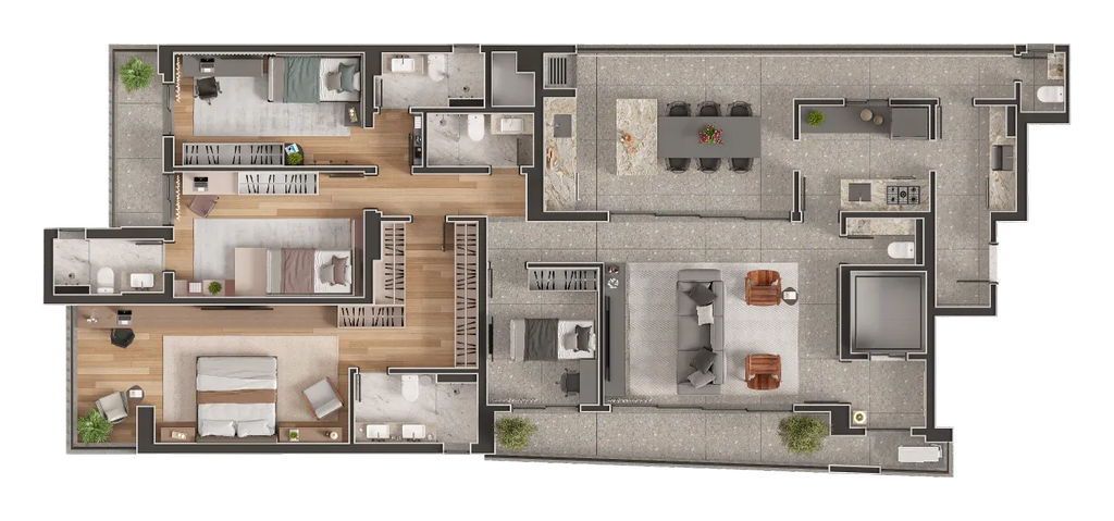 Contemplare: 4 dorm 176m²