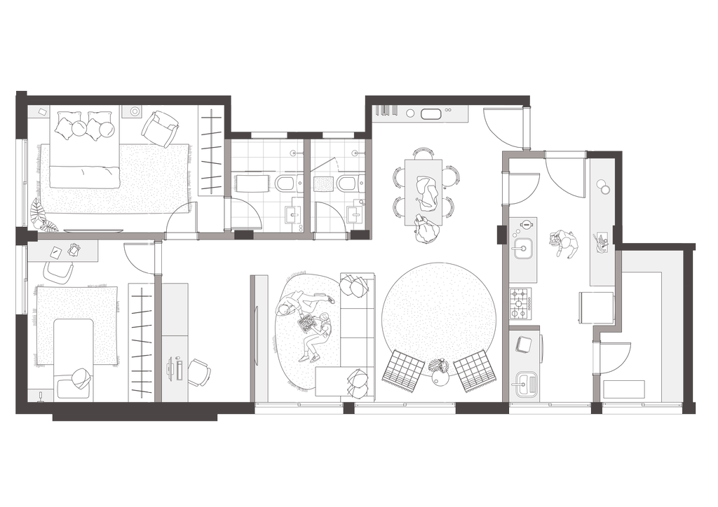 Corina: 2dts 1 suíte sala apliada escritório 100m²
