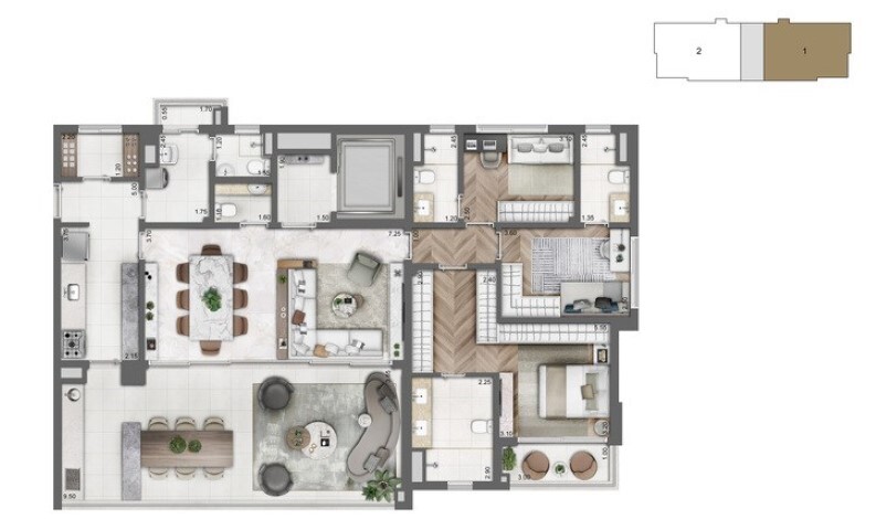 Cyrela Legacy Campo Belo: 3 dorm 165 5m² opção