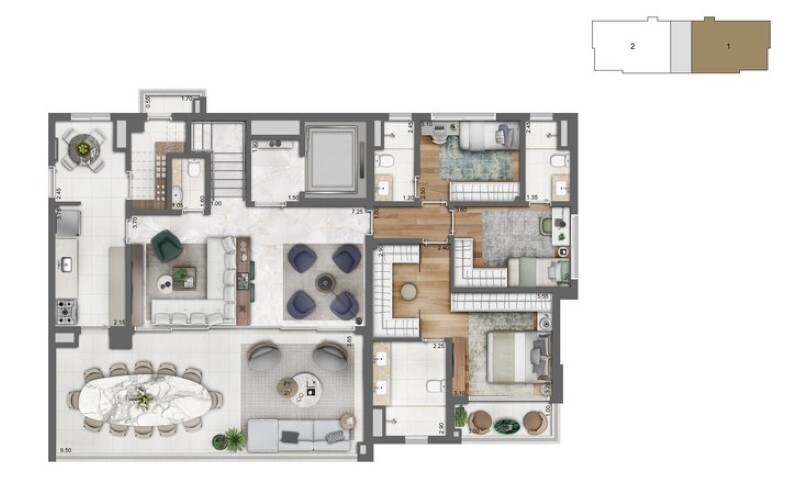 Cyrela Legacy Campo Belo: 4 dorm 329m² cobertura duplex inferior