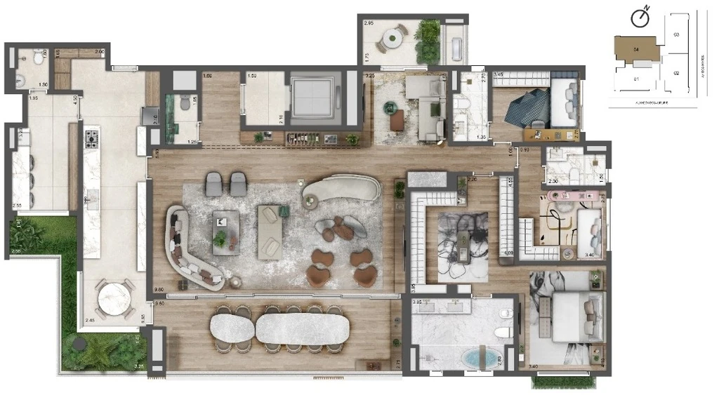 Cyrela Moema by YOO: 3 dorm 272m²