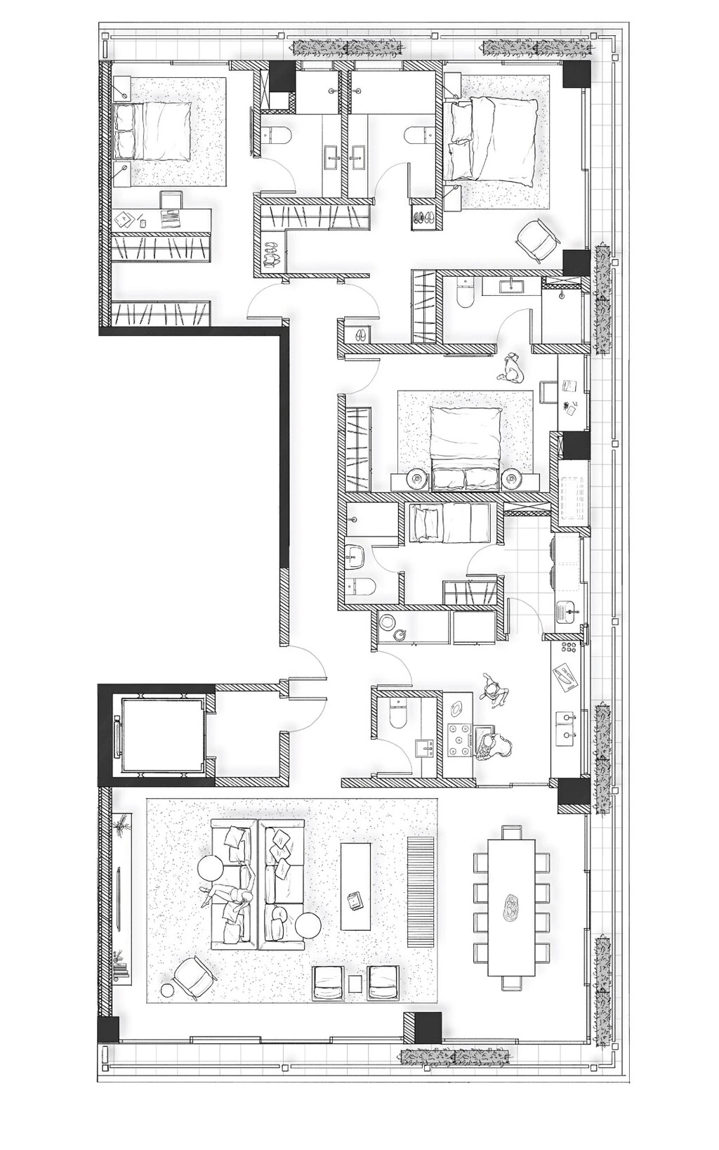 Damata: 3 dorm 250m² opção