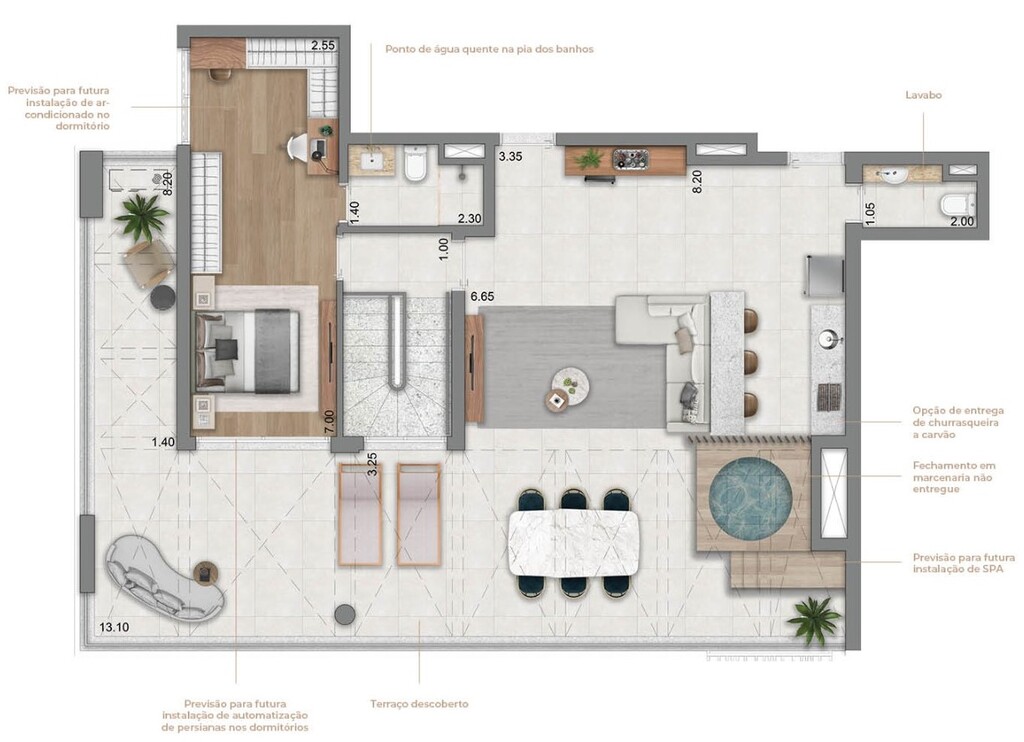 Eden West Fase 2: 3 dorm 247m² cobertura duplex superior