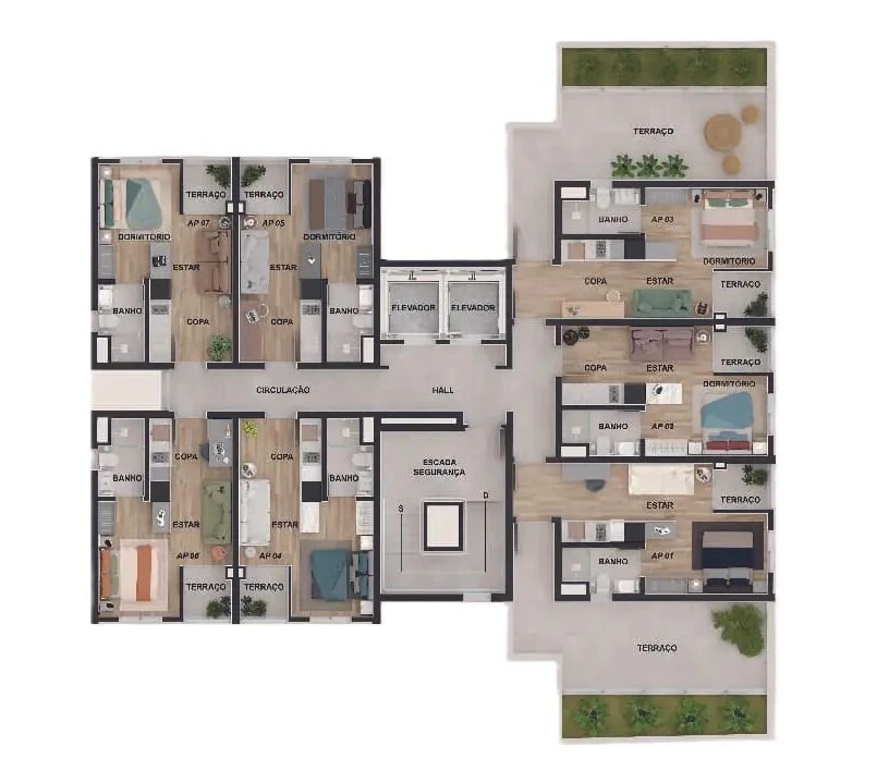 Planta do Enjoy Residence