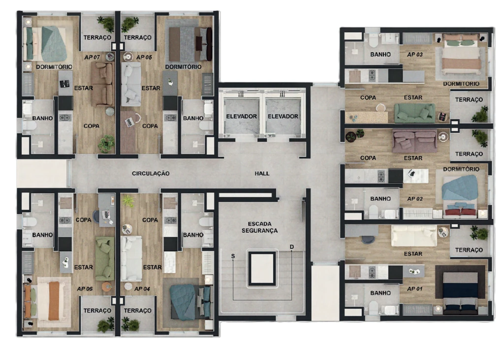 Enjoy Residence: Pavimento tipo
