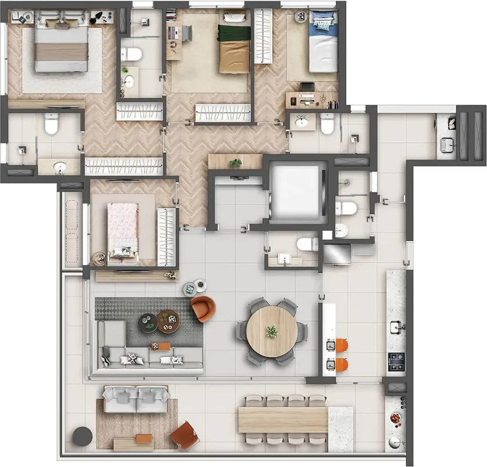 Planta do Essential Brooklin
