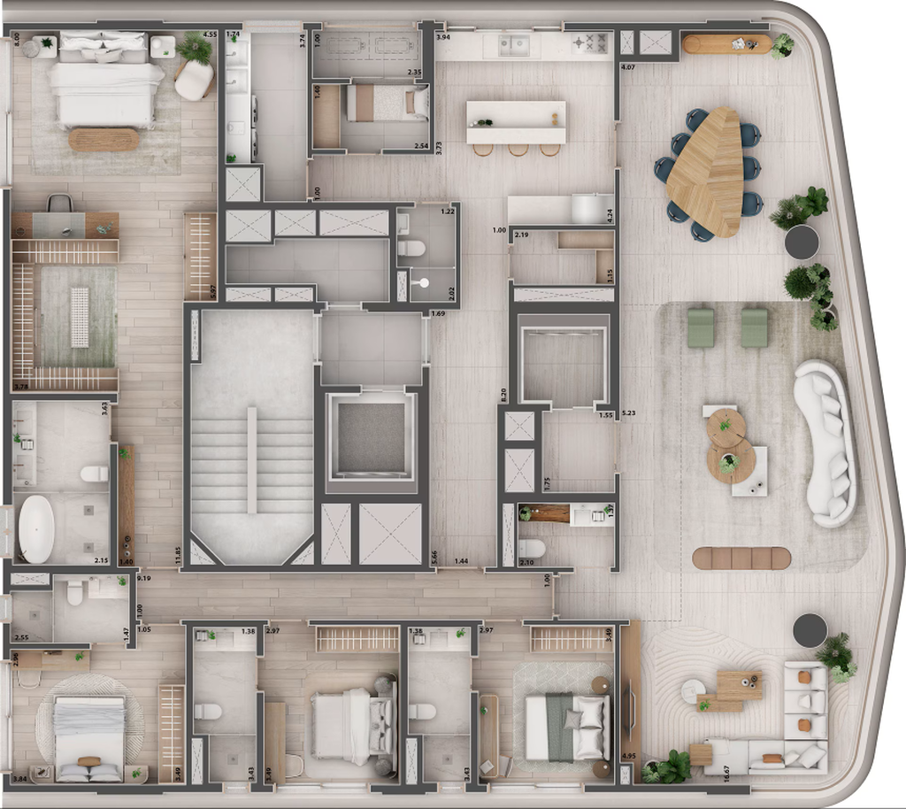 Etmo Jardins: 4 dorm 277m²