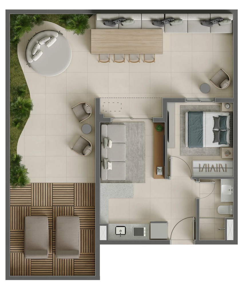 Eucalys Moema Lírio: 1 dorm 91m² garden merge