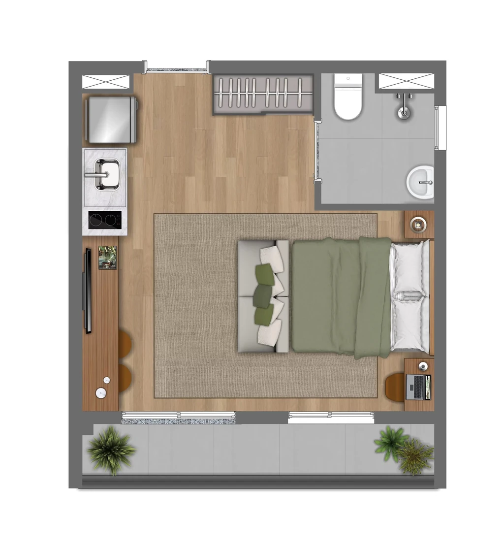 Every Day Chácara Klabin: 1 dorm 30m² studio
