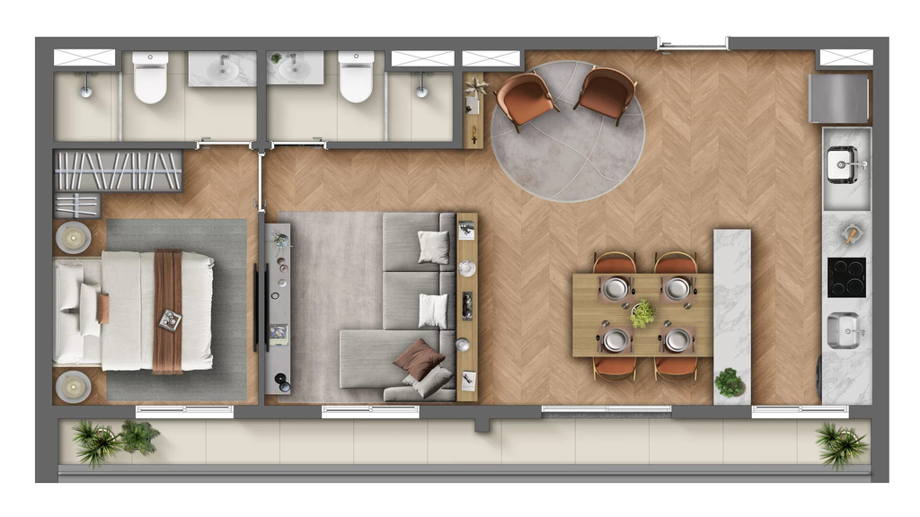 Every Day Chácara Klabin: 1 dorm 60m² opção