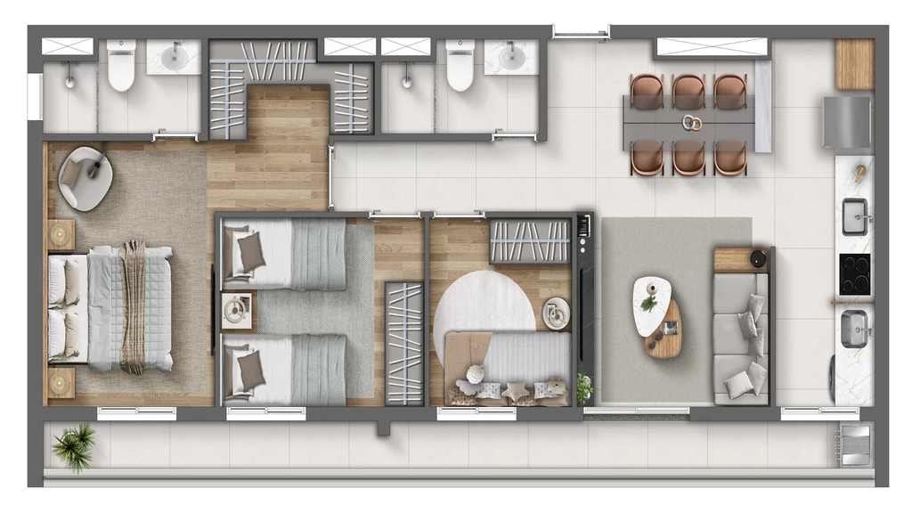 Every Day Chácara Klabin: 3 dorm 75m²