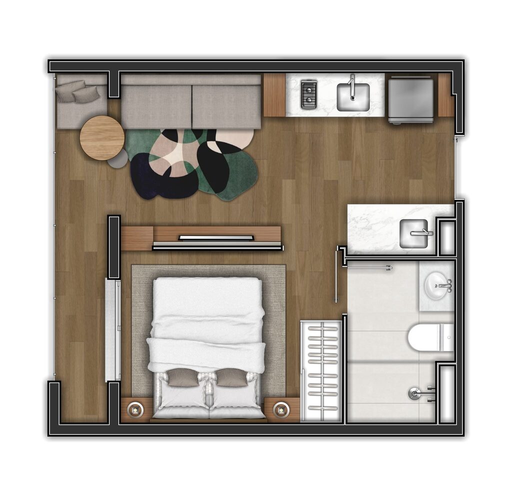 EVO Vila Clementino: 1 dorm 29m²
