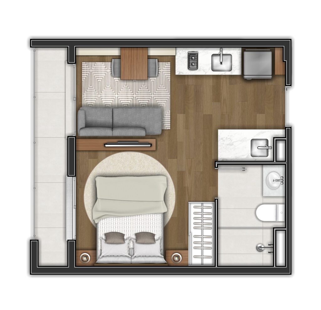 EVO Vila Clementino: 1 dorm 29m² studio opção