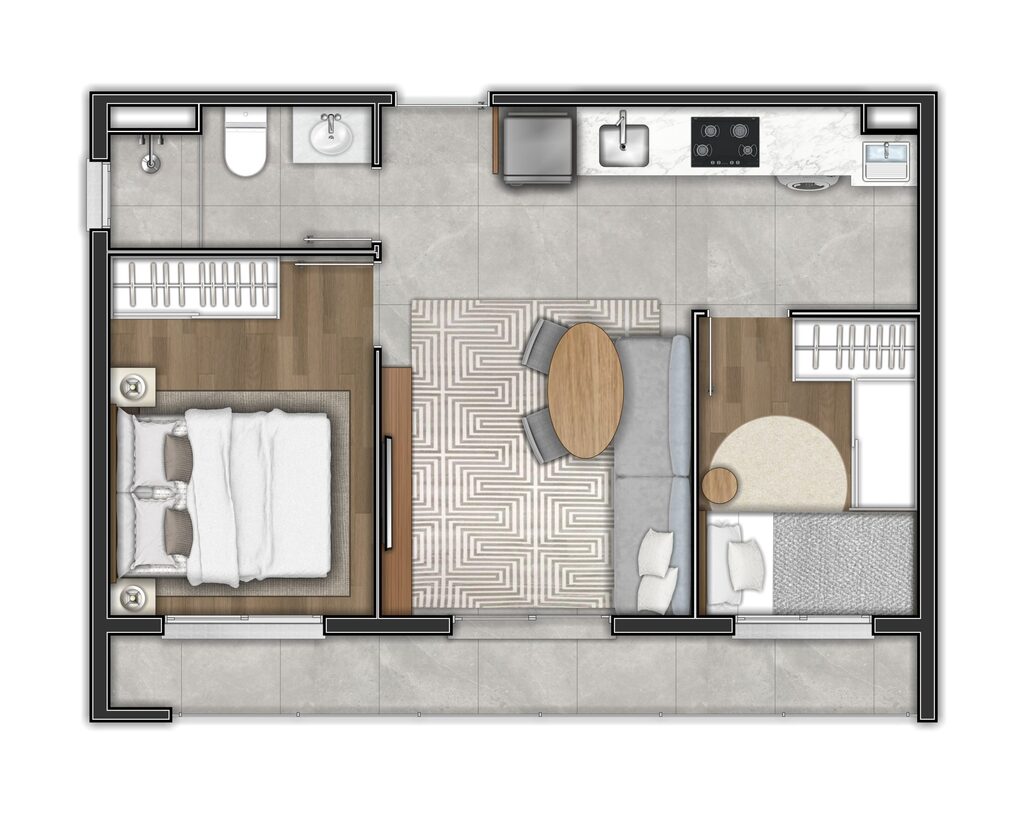 EVO Vila Clementino: 2 dorm 44m²