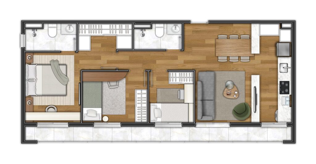 EVO Vila Clementino: 3 dorm 73m²