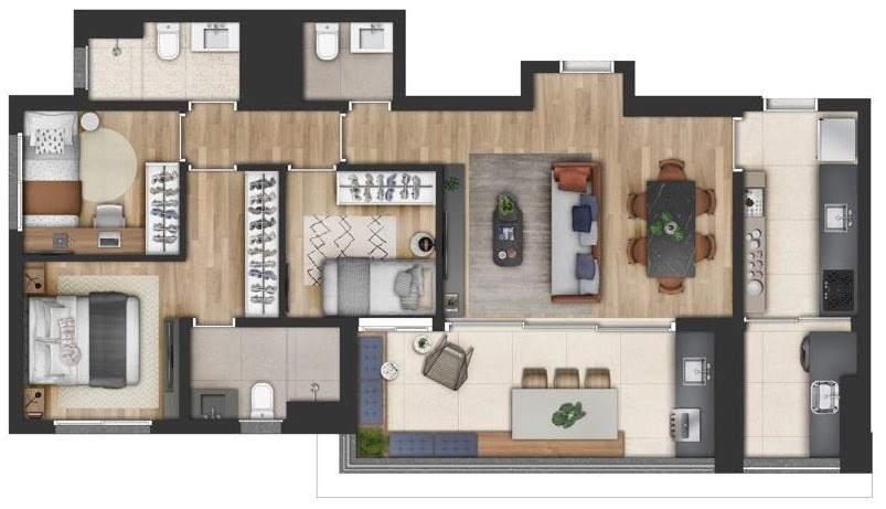Evolve Vila Mariana: 3 dorm 97m²