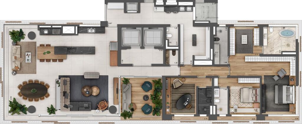Figueira Leopoldo: 2 dorm 355m² opção 1