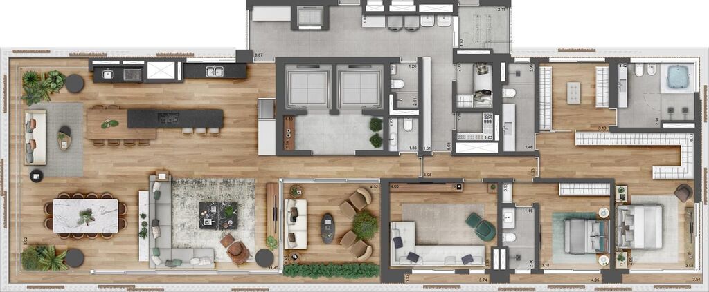 Figueira Leopoldo: 2 dorm 355m² opção 2