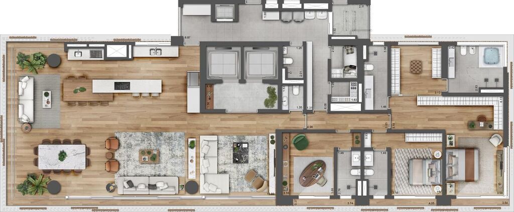 Figueira Leopoldo: 2 dorm 355m² opção 3