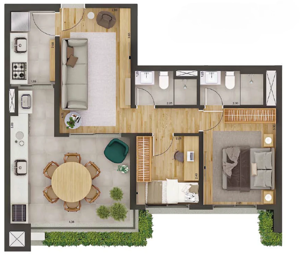 Florea Bosque da Saúde: 2 dorm 65m²