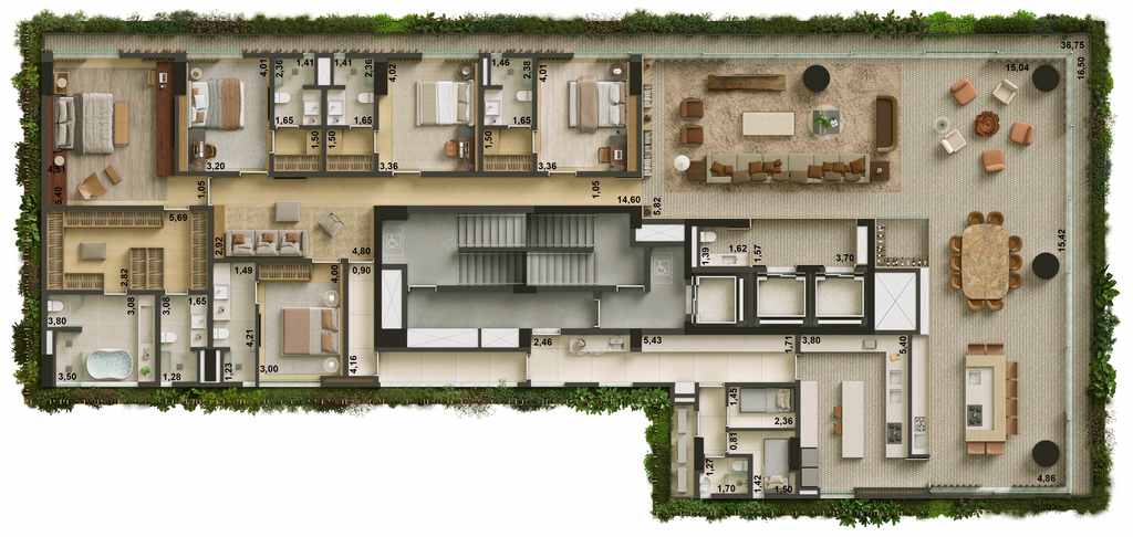 Franca 1055: 5 dorm.