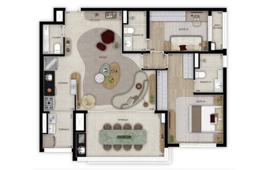 Grand High Residences Alto da Boa Vista: 2 dorm 97m² opção